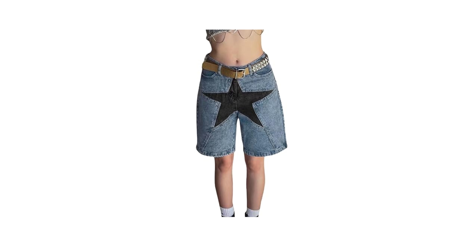 Amazon.com: BAIMORE Women's Y2k Grunge High Waist Star Patch